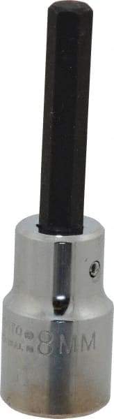 Proto - 1/2" Drive, 8mm Hex Bit Socket - 3-1/4" OAL - Apex Tool & Supply
