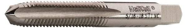 Heli-Coil - 3/4-16 UNF, H4, 4 Flute, Plug Chamfer, Bright Finish, High Speed Steel Hand STI Tap - 4-15/32" OAL, 2" Thread Length, 11/16" Square Length, 0.489" Square Size, 2B Class of Fit - Apex Tool & Supply
