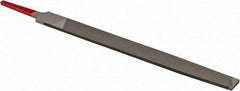 Simonds File - 8" Long, Smooth Cut, Mill American-Pattern File - Single Cut, Tang - Apex Tool & Supply