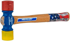 Vaughan Bushnell - 3/4 Lb Head 1-3/8" Face Carbon Steel Soft Face Split Head Hammer - 12-1/2" OAL, Wood Handle - Apex Tool & Supply