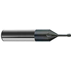 Guhring - #1-72 UNF , 1.45mm Cut Diam, 3 Flute Solid Carbide Helical Flute Thread Mill - Internal Thread, 1.1mm LOC, 39mm OAL, 3mm Shank Diam - Apex Tool & Supply