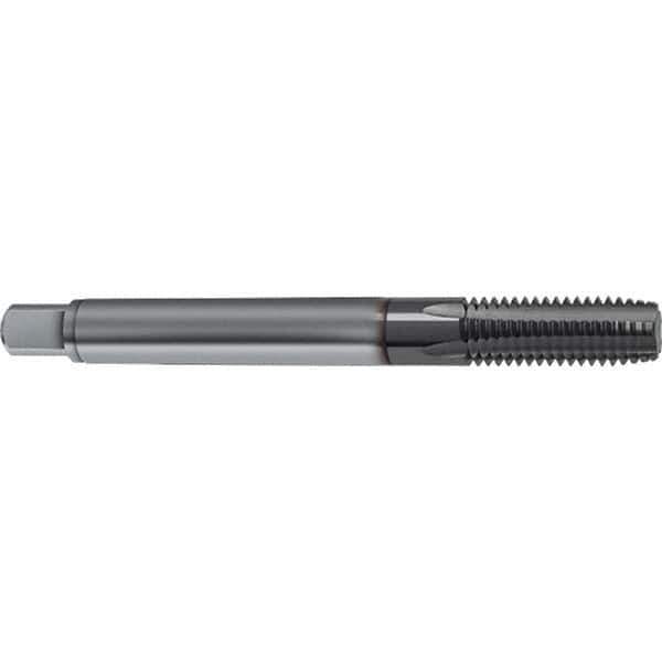 Guhring - M12x1.50 Metric 5 Flute 6HX Plug Spiral Flute Tap - Solid Carbide, TiCN Finish, 100mm OAL, Right Hand Flute, Right Hand Thread, D4/D5, Series 1161 - Apex Tool & Supply