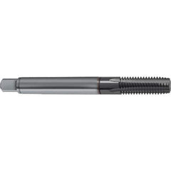 Guhring - M12x1.50 Metric 5 Flute 6HX Plug Spiral Flute Tap - Solid Carbide, TiCN Finish, 100mm OAL, Right Hand Flute, Right Hand Thread, D4/D5, Series 1161 - Apex Tool & Supply