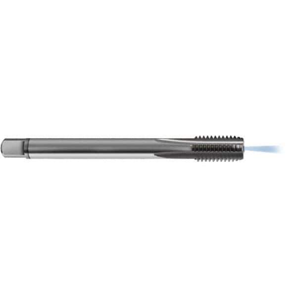 Guhring - M12x1.50 Metric 6HX 4 Flute Bright Finish Solid Carbide Straight Flute Standard Hand Tap - Plug, Right Hand Thread, 100mm OAL, D5/D6 Limit, Through Coolant - Apex Tool & Supply
