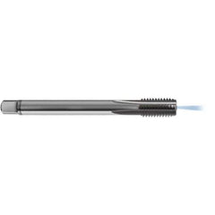 Guhring - M12x1.50 Metric 6HX 4 Flute Bright Finish Solid Carbide Straight Flute Standard Hand Tap - Plug, Right Hand Thread, 100mm OAL, D5/D6 Limit, Through Coolant - Apex Tool & Supply