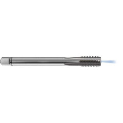 Guhring - M16x1.50 Metric 6HX 4 Flute Bright Finish Solid Carbide Straight Flute Standard Hand Tap - Modified Bottoming, Right Hand Thread, 100mm OAL, D5/D6 Limit, Through Coolant - Apex Tool & Supply
