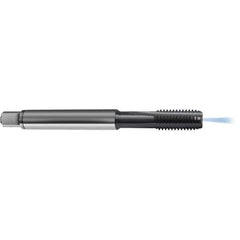 Guhring - 5/8-18 UNF 2BX 4 Flute TiCN Finish High Speed Steel Straight Flute Standard Hand Tap - Modified Bottoming, Right Hand Thread, 3.937" OAL, H5/H6 Limit, Through Coolant - Apex Tool & Supply