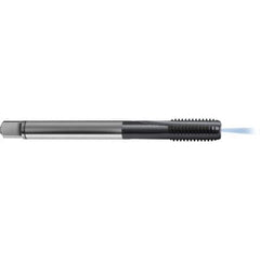 Guhring - M10x1.00 Metric 6HX 3 Flute TiCN Finish High Speed Steel Straight Flute Standard Hand Tap - Plug, Right Hand Thread, 90mm OAL, D5/D6 Limit, Through Coolant - Apex Tool & Supply