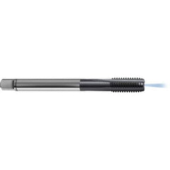 Guhring - M10x1.00 Metric 6HX 3 Flute TiCN Finish High Speed Steel Straight Flute Standard Hand Tap - Modified Bottoming, Right Hand Thread, 90mm OAL, D5/D6 Limit, Through Coolant - Exact Industrial Supply
