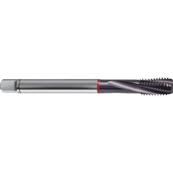 Guhring - M16x2.00 Metric 4 Flute 6H Modified Bottoming Spiral Flute Tap - High Speed Steel, TiAlN Finish, 110mm OAL, Right Hand Flute, Right Hand Thread, D6/D7, Series 1578 - Apex Tool & Supply