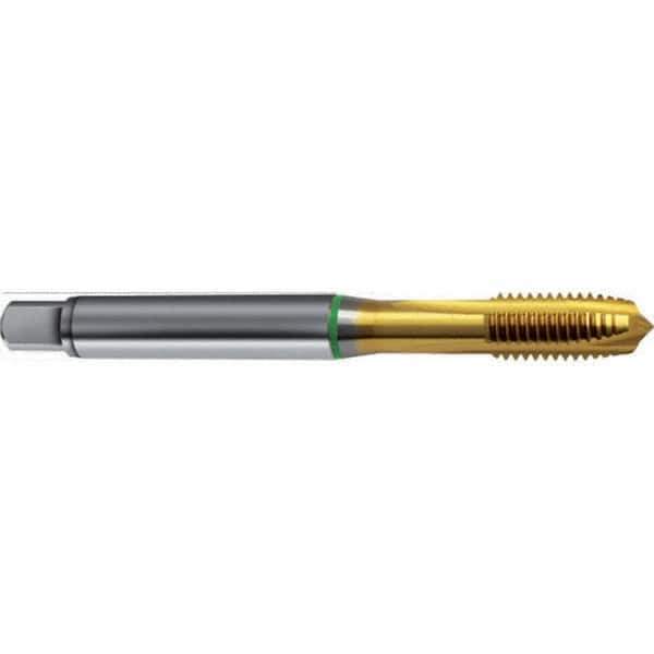 Guhring - M16x2.00 Metric 4 Flute 6H Plug Spiral Flute Tap - High Speed Steel, TiN Finish, 110mm OAL, Right Hand Flute, Right Hand Thread, D13, Series 4331 - Apex Tool & Supply