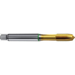 Guhring - M16x2.00 Metric 4 Flute 6H Plug Spiral Flute Tap - High Speed Steel, TiN Finish, 110mm OAL, Right Hand Flute, Right Hand Thread, D13, Series 4331 - Apex Tool & Supply
