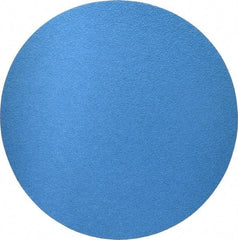 Norton - 12" Diam, 50 Grit Zirconia Alumina Adhesive PSA Disc - Coarse Grade, Blue, Y Weighted Backing, Flexible - Apex Tool & Supply