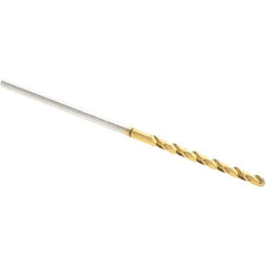 Guhring - 3/64" 130° Cobalt Jobber Drill - TiN Finish, Right Hand Cut, Spiral Flute, Straight Shank, 38mm OAL, Split Point - Apex Tool & Supply