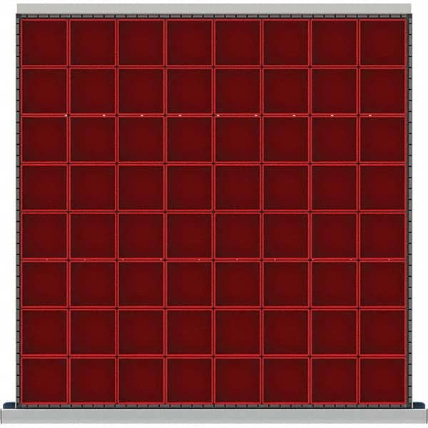 LISTA - 64-Compartment Drawer Divider Layout for 2.17" High Drawers - Apex Tool & Supply