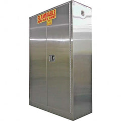 Securall Cabinets - Safety Cabinets Hazardous Chemical Type: Flammable and Combustible Liquids Color: Silver - Apex Tool & Supply