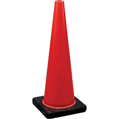 NMC - 18" High, Orange Traffic Cone - 10-1/2" Base Width, Rubber - Apex Tool & Supply