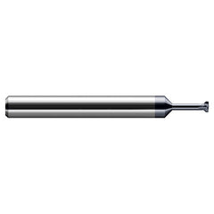 0.0840″ Cutter Diameter × 0.0200″ Width (TSC) × 0.2180″ (7/32″) Neck Length Carbide Thread Relief Cutter, 4 Flutes, AlTiN Coated - Exact Industrial Supply