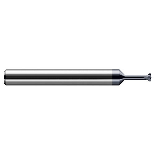 0.1930″ Cutter Diameter × 0.0400″ Width (TSC) × 0.5470″ (35/64″) Neck Length Carbide Thread Relief Cutter, 4 Flutes, AlTiN Coated - Exact Industrial Supply
