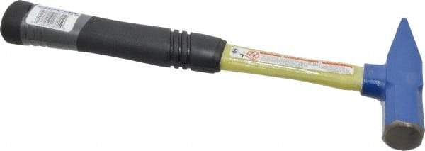 Vaughan Bushnell - 1 Lb Head Tinner's Riveting Hammer - 12-1/2" OAL, 11-1/2" Long Fiberglass Handle, 1" Face Diam - Apex Tool & Supply