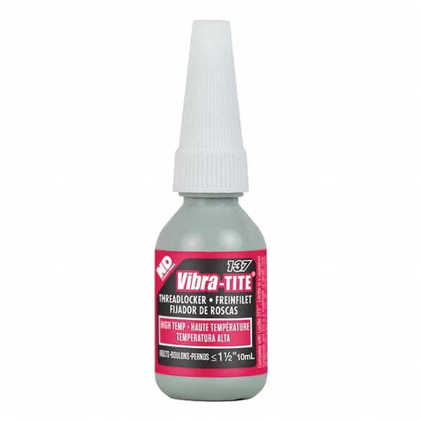 Vibra-Tite - 10 mL Bottle, Red, High Temp/High Strength Threadlocker - Apex Tool & Supply