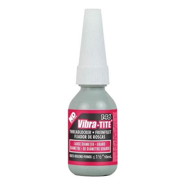 Vibra-Tite - 10 mL Bottle, Red, Large Diameter/High Strength Threadlocker - Apex Tool & Supply