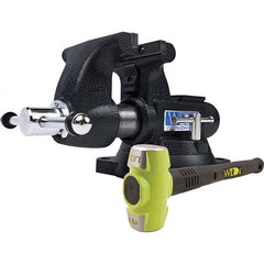 Wilton - 5-1/2" Jaw Width x 5" Jaw Opening, 3-3/4" Throat Depth, Bench & Pipe Combination Vise - Apex Tool & Supply