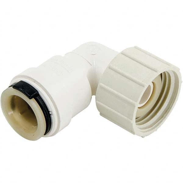 Watts - Plastic Push-To-Connect Tube Fittings Type: Swivel Elbow Tube Outside Diameter (mm): 12.7 x 19.05 - Apex Tool & Supply