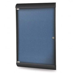 Ghent - Cork Bulletin Boards Style: Enclosed Bulletin Board Color: Navy - Apex Tool & Supply