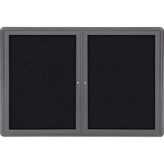 Ghent - Cork Bulletin Boards Style: Enclosed Fabric Bulletin Board Color: Black - Apex Tool & Supply