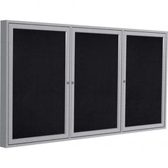 Ghent - Cork Bulletin Boards Style: Enclosed Recycled Rubber Bulletin Board Color: Black - Apex Tool & Supply