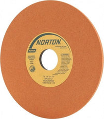 Norton - 7" Diam x 1-1/4" Hole x 1/4" Thick, L Hardness, 220 Grit Surface Grinding Wheel - Aluminum Oxide, Type 1, Very Fine Grade, 3,600 Max RPM, Vitrified Bond, No Recess - Apex Tool & Supply