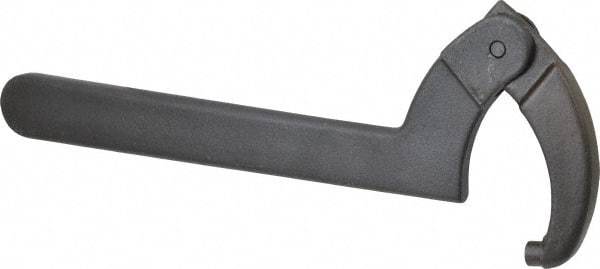 Proto - 4-1/2" to 6-1/4" Capacity, Black Oxide Finish, Adjustable Pin Spanner Wrench - 12-1/8" OAL, 1/4" Hook Pin Height - Apex Tool & Supply