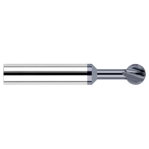 Undercutting End Mills - 0.1560″ (5/32″) Cutter Diameter × 0.3750″ (3/8″) Neck Length × 300° Carbide Undercutting End Mill, 4 Flutes, AlTiN Coated - Exact Industrial Supply