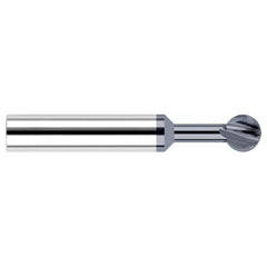 Undercutting End Mills - 0.0938″ Cutter Diameter × 0.2180″ (7/32″) Neck Length × 300° Carbide Undercutting End Mill, 2 Flutes, AlTiN Coated