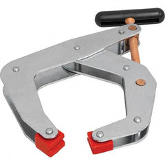 Kant Twist - 1,500 Lb, 6" Max Opening, 4-1/2" Open Throat Depth, 5-1/2" Closed Throat Depth, Cantilever Clamp - Polyurethane Jaw, T-Handle, 1-3/8" Max Width - Apex Tool & Supply