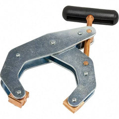 Kant Twist - 1,700 Lb, 4-1/2" Max Opening, 2-1/4" Open Throat Depth, 2-1/2" Closed Throat Depth, Cantilever Clamp - Polyethylene Jaw, T-Handle, 1-7/8" Max Width - Apex Tool & Supply