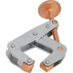 Kant Twist - 700 Lb, 2-1/2" Max Opening, 1-3/4" Open Throat Depth, 1-13/16" Closed Throat Depth, Cantilever Clamp - Copper Plated Steel Jaw, Round Handle, 7/8" Max Width - Apex Tool & Supply