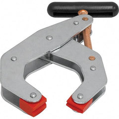 Kant Twist - 1,275 Lb, 4-1/2" Max Opening, 2-1/4" Open Throat Depth, 3-13/16" Closed Throat Depth, Cantilever Clamp - Polyurethane Jaw, T-Handle, 1-1/8" Max Width - Apex Tool & Supply