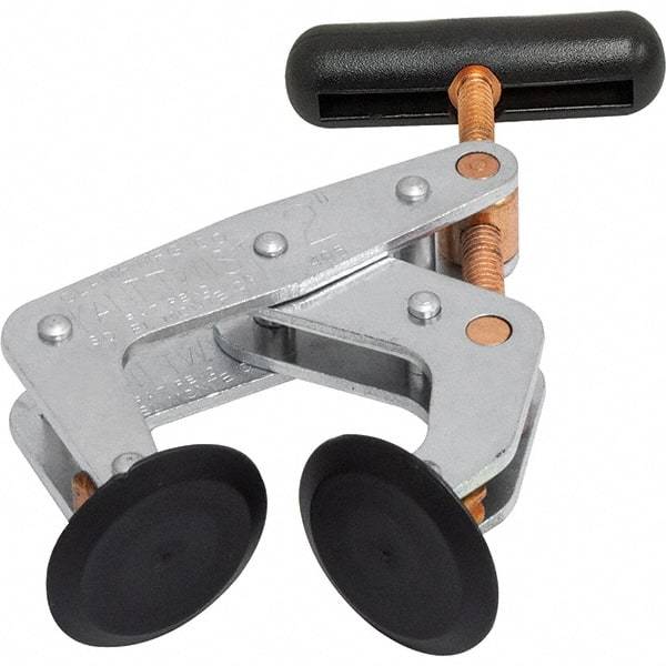 Kant Twist - 800 Lb, 2" Max Opening, 1-1/8" Open Throat Depth, 1-1/4" Closed Throat Depth, Cantilever Clamp - Polyethylene Jaw, T-Handle, 1-3/8" Max Width - Apex Tool & Supply