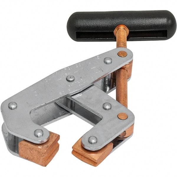 Kant Twist - 700 Lb, 2-1/2" Max Opening, 1-1/2" Open Throat Depth, 1-13/16" Closed Throat Depth, Cantilever Clamp - Polyethylene Jaw, T-Handle, 1-3/8" Max Width - Apex Tool & Supply