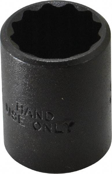 Proto - 5/8", 3/8" Drive, Standard Hand Socket - 12 Points, 1-1/8" OAL, Alloy Steel, Black Finish - Apex Tool & Supply