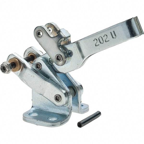 De-Sta-Co - 200 Lb Inner Hold Capacity, Horiz Mount, Air Power Hold-Down Toggle Clamp - 1/8 NPT Port, 34 Max psi, 102° Bar Opening, 26.92mm Height Under Bar - Apex Tool & Supply