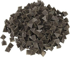 Raytech - 55 Lb/Cubic Ft Density, Plastic Carrier, Pyramid Shaped, Tumbling Media - Medium Cut for Fine Surface Finish, Wet Operation, 1/4" High x 1/4" Long Base - Apex Tool & Supply