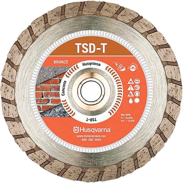 Husqvarna - 10" Diam, 5/8 & 7/8" Arbor Hole Diam, Continuous Edge Tooth Wet & Dry Cut Saw Blade - Diamond-Tipped, Fast Cutting & Smooth Action, Standard Round Arbor - Apex Tool & Supply