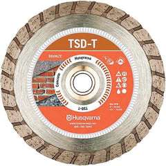 Husqvarna - 10" Diam, 5/8 & 7/8" Arbor Hole Diam, Continuous Edge Tooth Wet & Dry Cut Saw Blade - Diamond-Tipped, Fast Cutting & Smooth Action, Standard Round Arbor - Apex Tool & Supply
