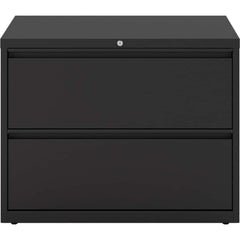 File Cabinets & Accessories; File Cabinet Type: Horizontal; Color: Black; Material: Steel; Number Of Drawers: 2.000