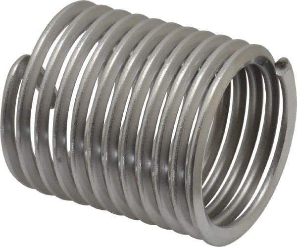Heli-Coil - 1-1/2 - 6 UNC, 2-1/4" OAL, Free Running Helical Insert - 11-1/2 Free Coils, Tanged, 304 Stainless Steel, Bright Finish, 1-1/2D Insert Length - Apex Tool & Supply