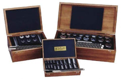 Dumont Minute Man - 53 Piece, 1/8 to 3/4" Keyway Width, Style B, C, D & E Keyway Broach Set - Bright Finish High Speed Steel Broach, Collared Plain Bushing, 1/2 to 3" Bushing Diam - Apex Tool & Supply