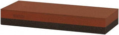 Norton - 5" Long x 2" Wide x 3/4" Thick, Aluminum Oxide Sharpening Stone - Rectangle, Coarse, Fine Grade - Apex Tool & Supply